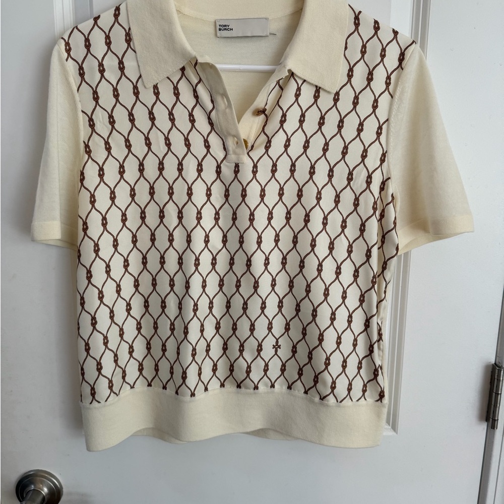 Tory Burch Patterned Polo Shirt